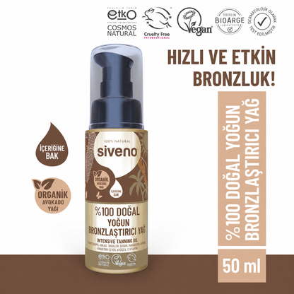 Siveno %100 Doğal Avokado Yağlı Bronzlaştırıcı 50 ml