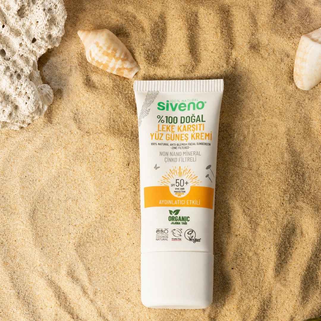 Siveno SPF 50+ %100 Doğal Yüz Güneş Kremi 30 ml