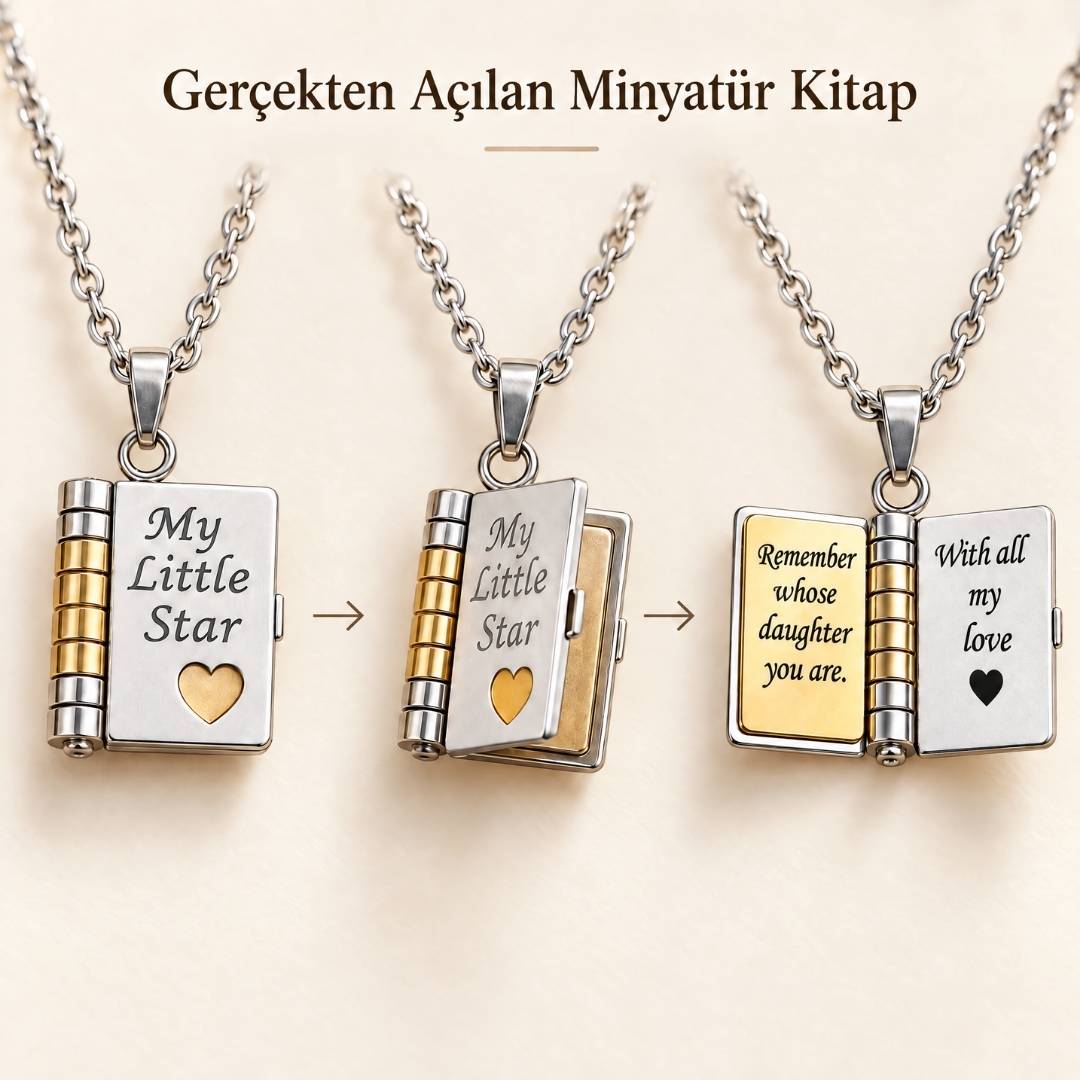 Daima Seninle – Mesajlı Kitap Kolye