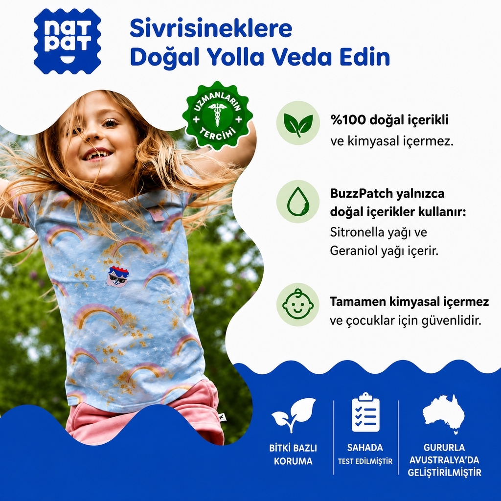 Çocuklar İçin Böcek Kovucu Koruma Çıkartması